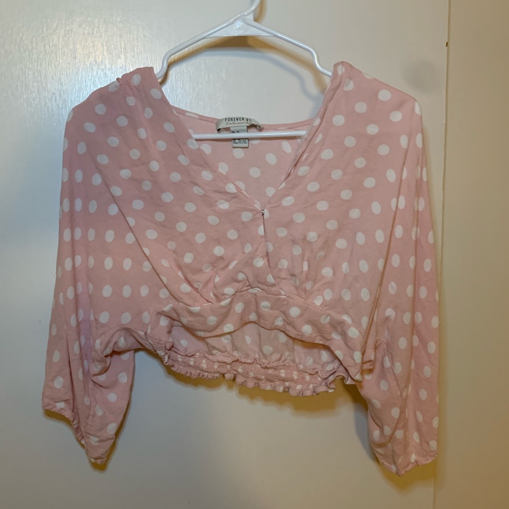 Polka dotted crop top